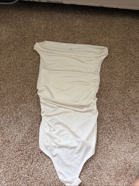 Cream Off-Shoulder Bodysuit